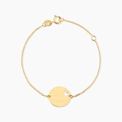 Bracelet Benedicte Message Or Jaune - Bracelets Naissance Enfant | Histoire d&rsquo;Or