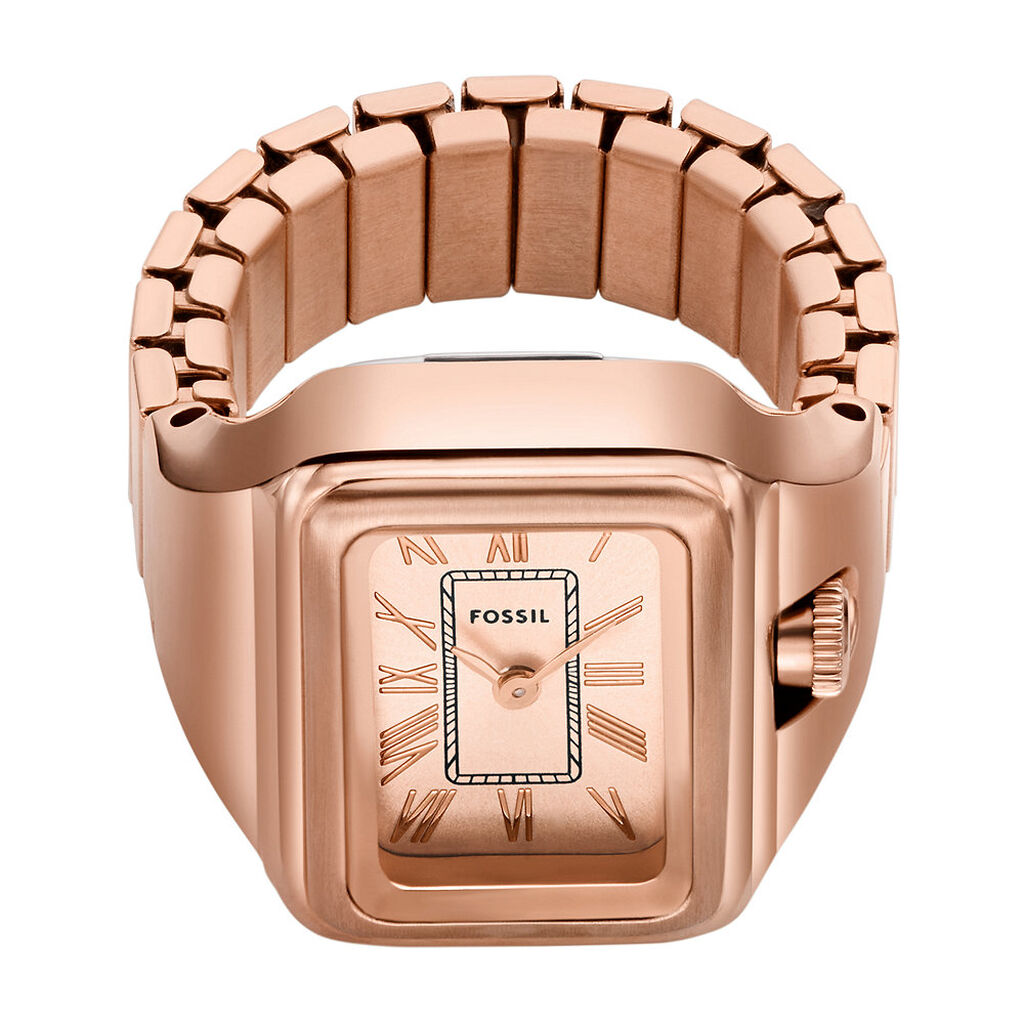 Montre Bague Fossil Raquel Watch Ring Ros&eacute; - Montres Femme | Histoire d&rsquo;Or