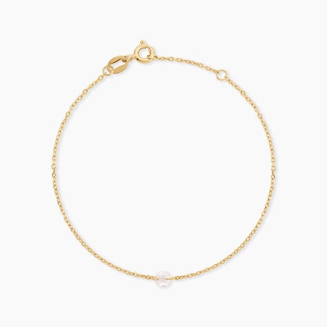 Bracelet Emilee Argent Dor&eacute; A L'Or 750/1000 Oxyde De Zirconium - Bracelets Breloques Enfant | Histoire d&rsquo;Or