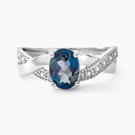 Bague Candice Or Blanc Topaze - Bagues solitaires Femme | Histoire d’Or