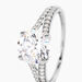 Bague Solitaire Carolina Or Blanc Oxyde De Zirconium - Bagues solitaires Femme | Histoire d’Or