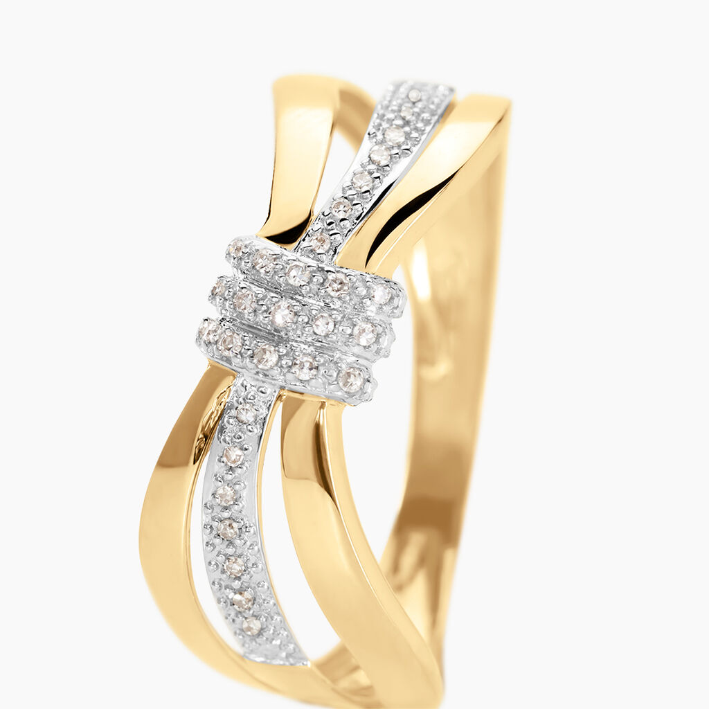 Bague Lucilla Or Jaune Diamant - Bagues avec pierre Femme | Histoire d&rsquo;Or