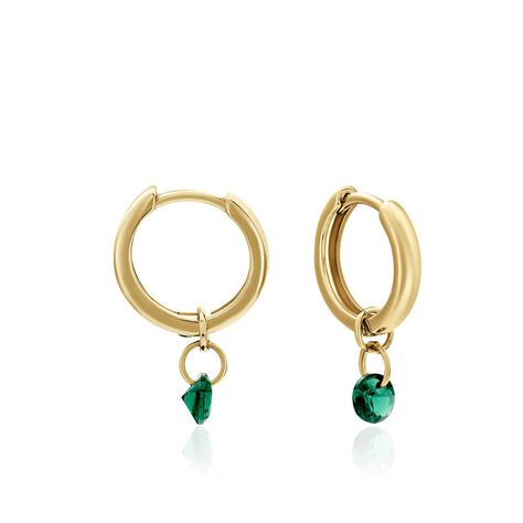 Créoles Charissa Plaqué Or Jaune Oxyde De Zirconium - Boucles d'oreilles créoles Femme | Histoire d’Or