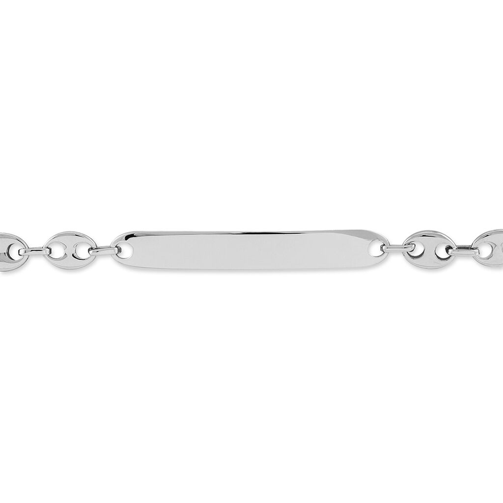 Bracelet Identité Carrus Argent Blanc - Gourmettes Femme | Histoire d’Or
