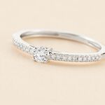 Bague Eliisa Or Blanc Diamant - Bagues solitaires Femme | Histoire d&rsquo;Or