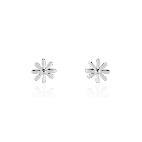 Boucles D'oreilles Puces Yuala Argent Blanc - Boucles d'oreilles fantaisie Femme | Histoire d’Or