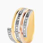 Bague Eleonore Or Tricolore Diamant - Bagues avec pierre Femme | Histoire d&rsquo;Or