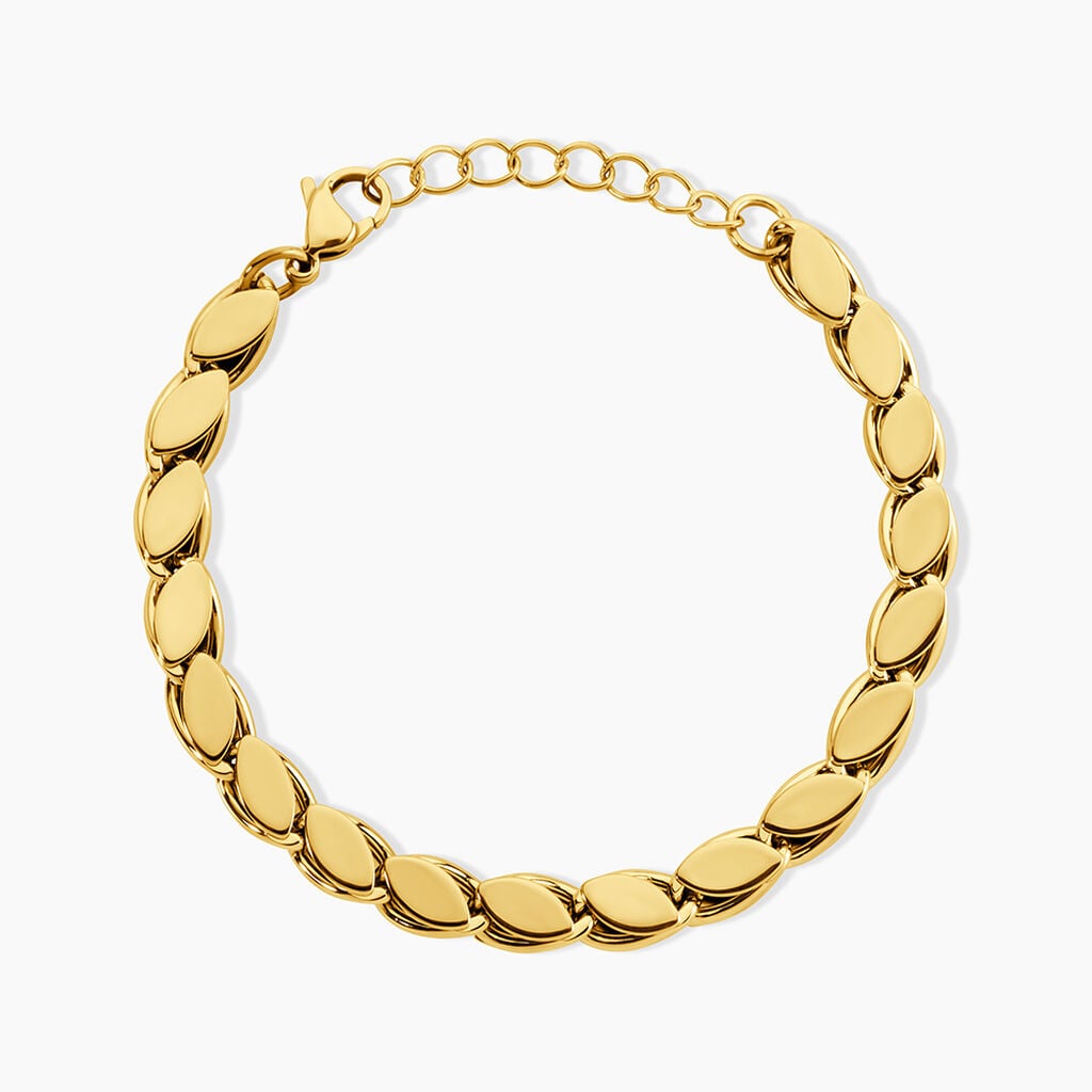 Bracelet Carlyne Acier Jaune - Bracelets fantaisie Femme | Histoire d&rsquo;Or
