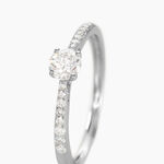Bague Solitaire Hemera Or Blanc Diamant Synthetique - Bagues solitaires Femme | Histoire d&rsquo;Or