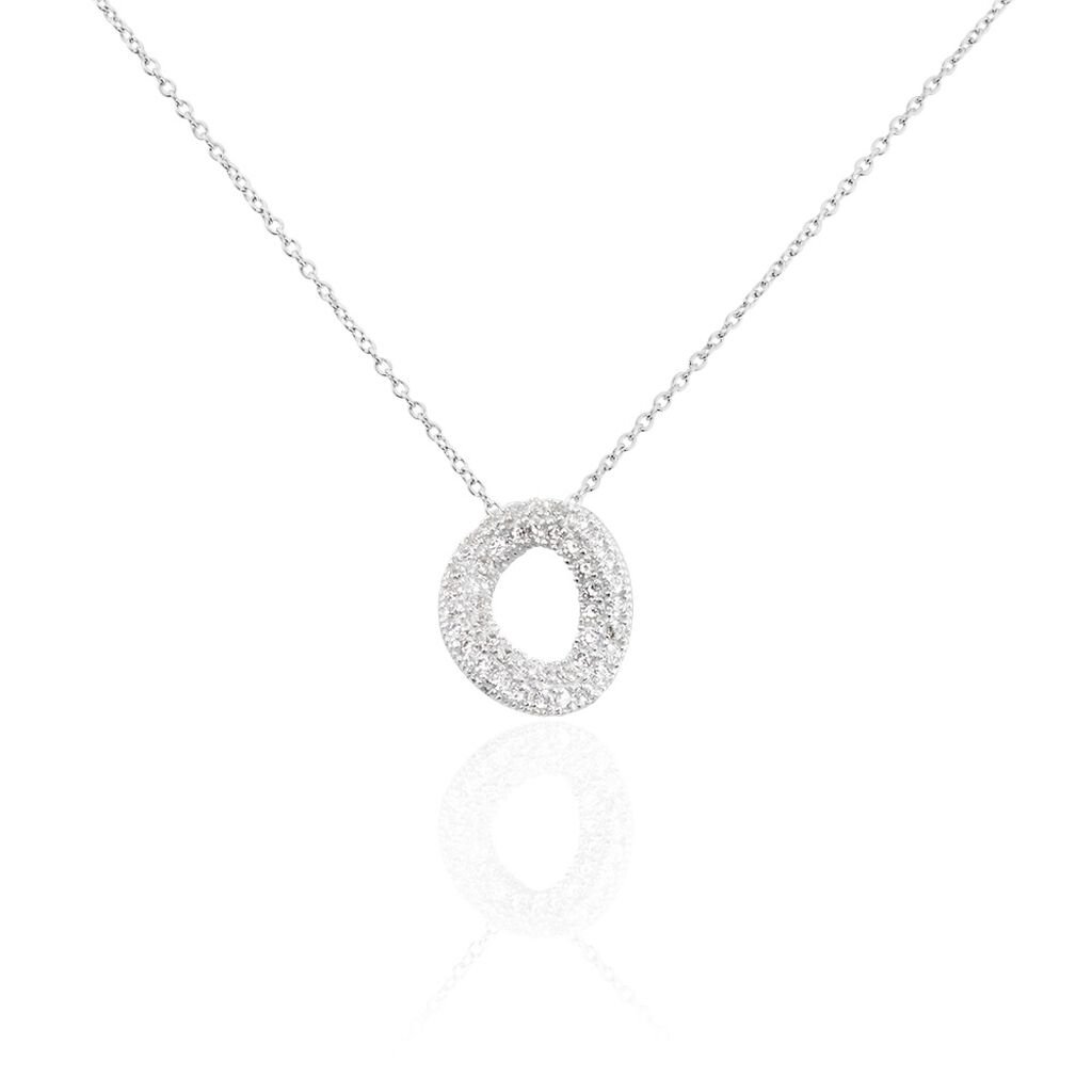 Collier Argent Blanc Irenaeus Oxydes De Zirconium - Colliers fantaisie Femme | Histoire d&rsquo;Or