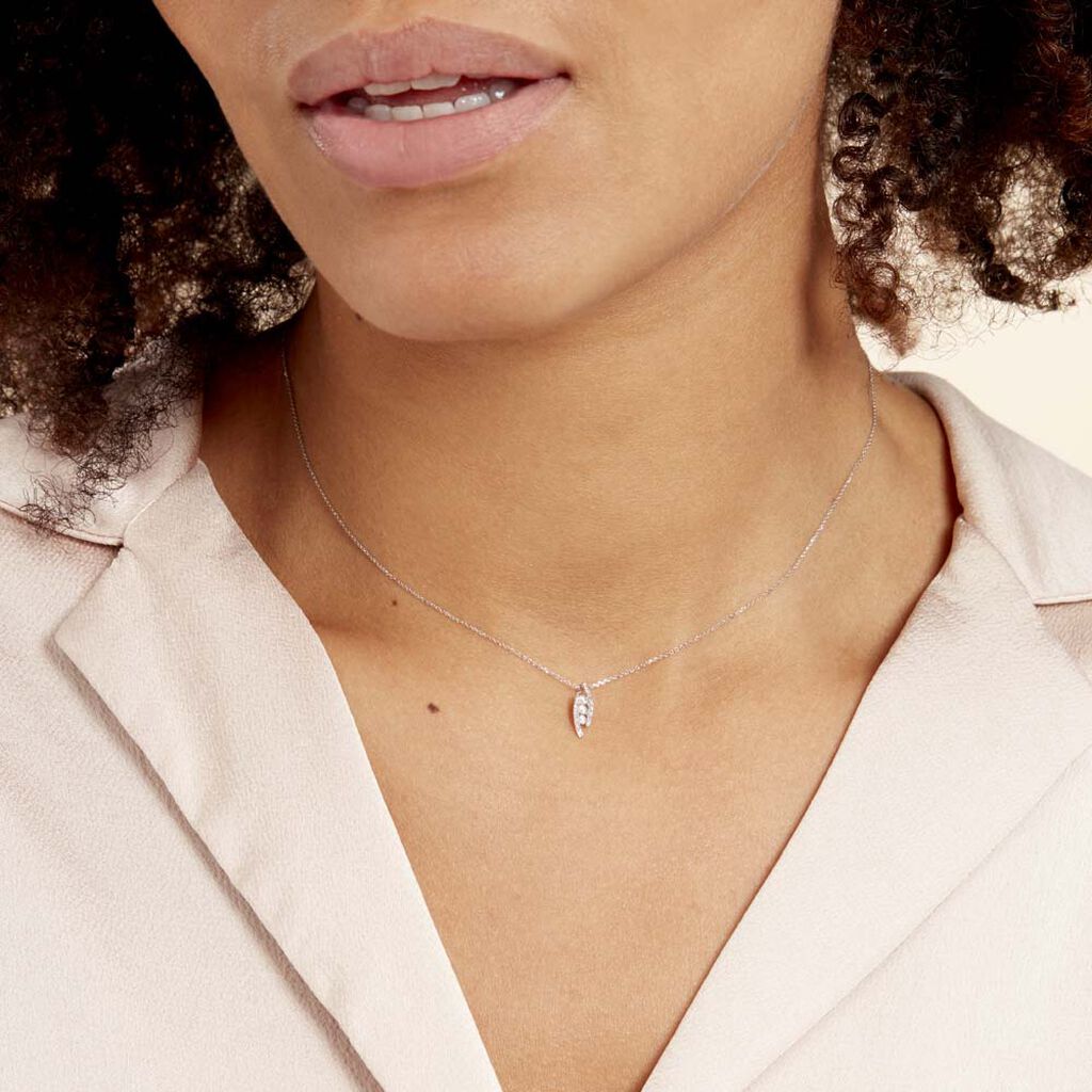 Collier Eternite Or Blanc Diamant - Colliers Femme | Histoire d’Or