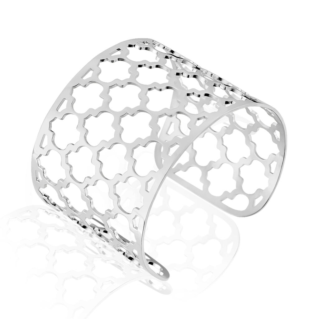 Bracelet Manchette Nevenka Acier Blanc - Bracelets manchettes Femme | Histoire d&rsquo;Or