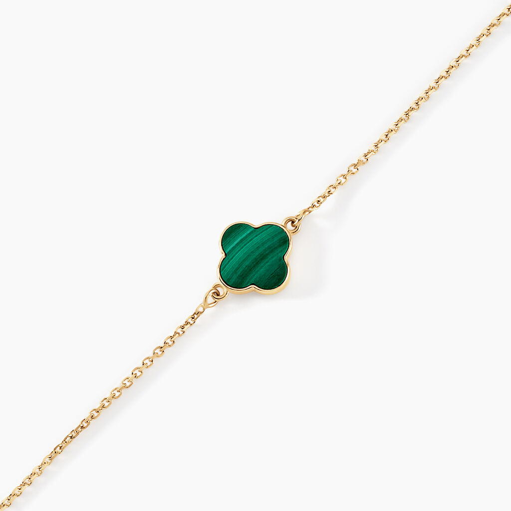 Bracelet Lucky Gems Or Jaune Malachite - Bracelets Femme | Histoire d&rsquo;Or