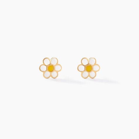 Boucles D'oreilles Puces Marigold Or Jaune - Clous d'oreilles Enfant | Histoire d&rsquo;Or