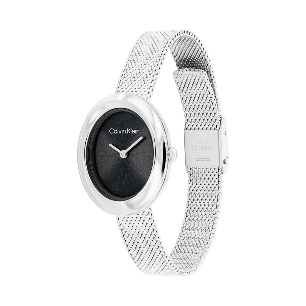Montre Calvin Klein Twisted Bezel 24 Noir - Montres Femme | Histoire d&rsquo;Or