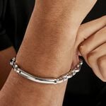 Bracelet Identit&eacute; Zion Acier Blanc - Gourmettes Homme | Histoire d&rsquo;Or