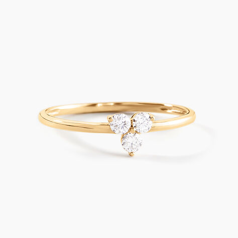 Bague Usoa Or Jaune Diamant Synth&eacute;tique - Bagues avec pierre Femme | Histoire d&rsquo;Or