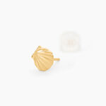 Boucles D'oreilles Puces Franzine Coquillage Or Jaune - Clous d'oreilles Femme | Histoire d&rsquo;Or