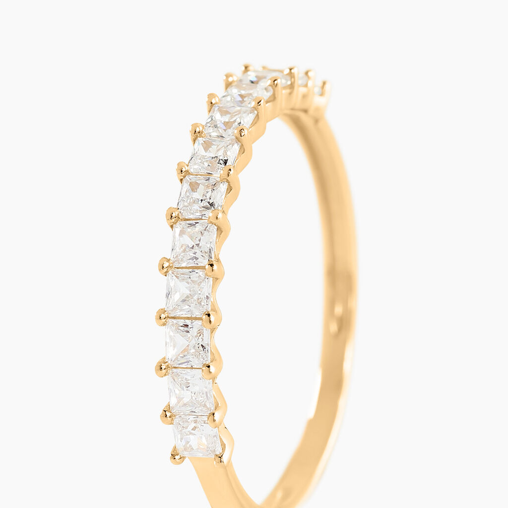 Bague Jahzeel Or Jaune Oxyde De Zirconium - Bagues avec pierre Femme | Histoire d’Or