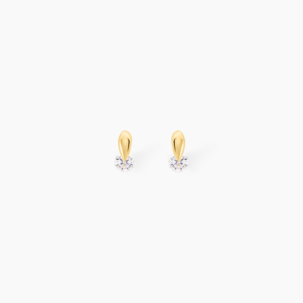 Boucles D'oreilles Pendantes Clementa Or Jaune Oxyde De Zirconium - Boucles d'oreilles pendantes Femme | Histoire d’Or