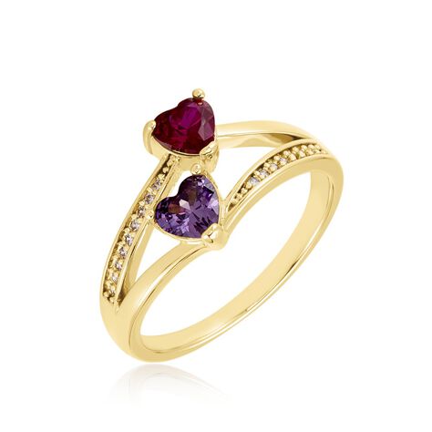 Bague Drina Plaqué Or Jaune Oxyde De Zirconium Spinelle - Bagues avec pierre Femme | Histoire d’Or