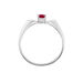 Bague Edgina Or Blanc Rubis Et Diamant - Bagues solitaires Femme | Histoire d’Or