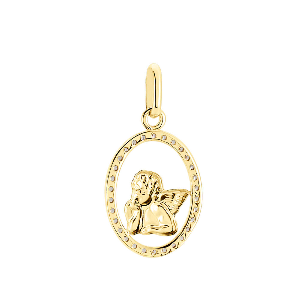 Pendentif Engin Or Jaune Oxyde De Zirconium - Pendentifs Communion Femme | Histoire d’Or