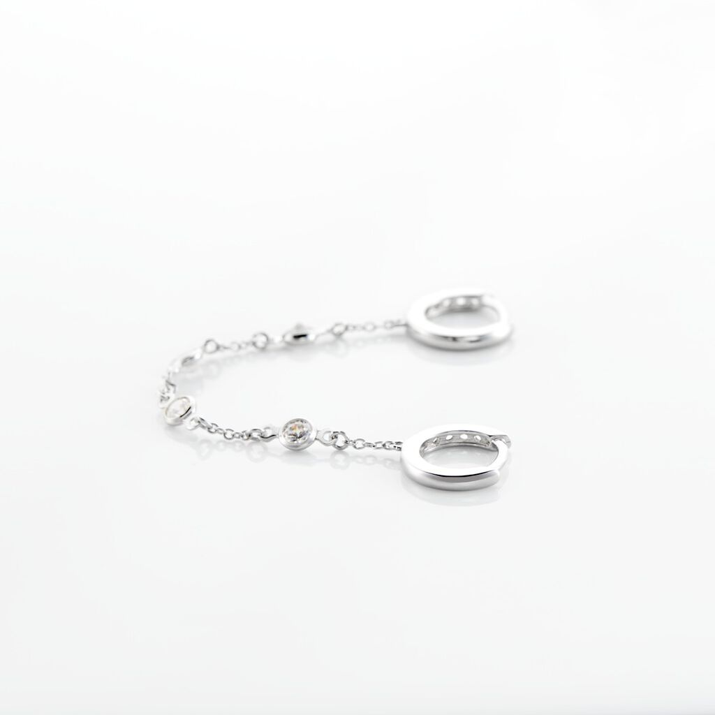Bijou D'oreille Unitaire Argent Blanc Gretus Oxydes De Zirconium - Boucles d'oreilles fantaisie Femme | Histoire d’Or
