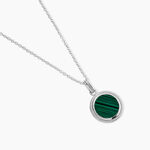 Collier Zea Argent Blanc Malachite - Colliers fantaisie Femme | Histoire d&rsquo;Or