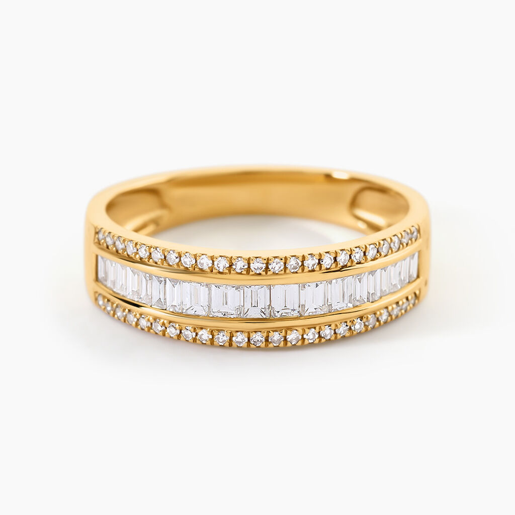 Bague 1986 Or Jaune Diamant - Bagues avec pierre Femme | Histoire d&rsquo;Or
