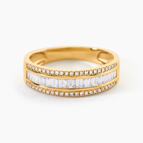 Bague 1986 Or Jaune Diamant - Bagues avec pierre Femme | Histoire d&rsquo;Or