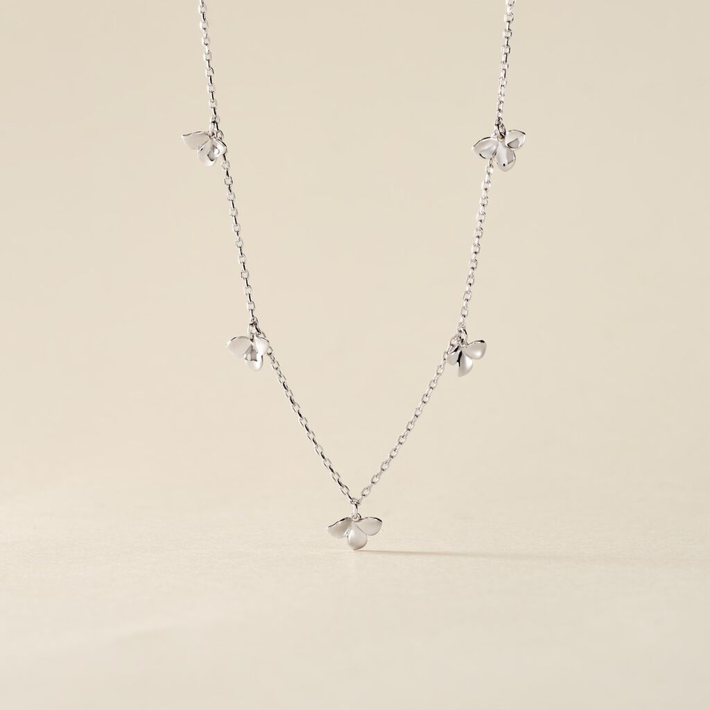 Collier Narcisse Dream Argent Blanc - Colliers fantaisie Femme | Histoire d&rsquo;Or