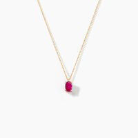 Collier Ovale Or Jaune Rubis