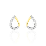 Boucles D'oreilles Puces Chrystalise Or Jaune Diamant - Clous d'oreilles Femme | Histoire d&rsquo;Or