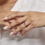 Bague Valy Or Blanc Saphir - Bagues avec pierre Femme | Histoire d&rsquo;Or