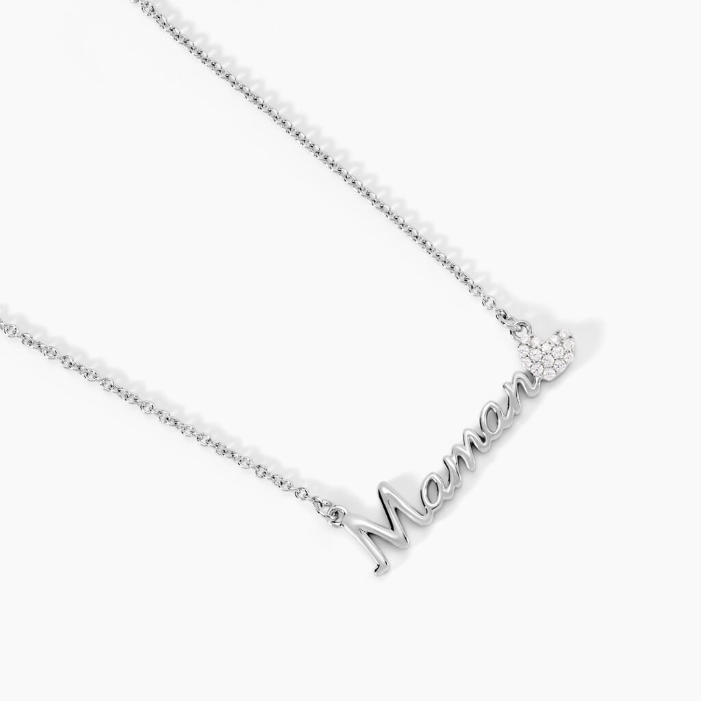 Collier Rera Argent Blanc Oxyde De Zirconium - F&ecirc;te des m&egrave;res Femme | Histoire d&rsquo;Or