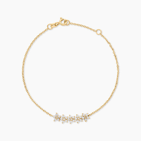 Bracelet Bedros Argent Dor&eacute; A L'Or 750/1000 Oxyde De Zirconium - Bracelets Femme | Histoire d&rsquo;Or