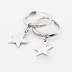 Cr&eacute;oles Elvyn Argent Blanc - Boucles d'oreilles cr&eacute;oles Femme | Histoire d&rsquo;Or