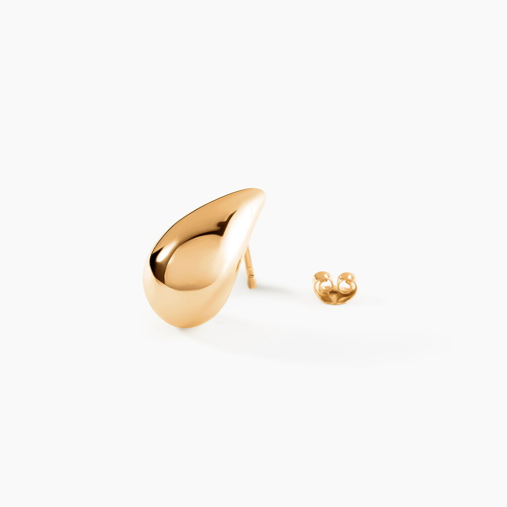 Boucles D'Oreilles Puces Theonie Plaqu&eacute; Or Jaune - Clous d'oreilles Femme | Histoire d&rsquo;Or
