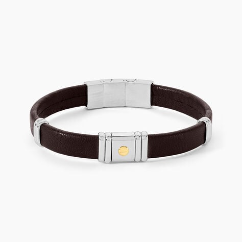 Bracelet Jourdan Cuir Marron - Bracelets Homme | Histoire d’Or