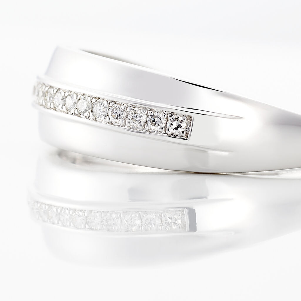 Bague Vianca Or Blanc Diamant - Bagues avec pierre Femme | Histoire d’Or