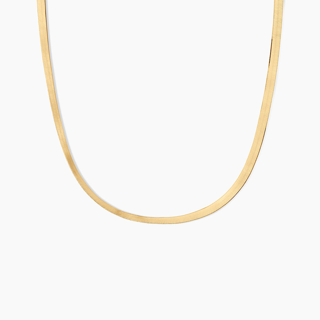 Collier Ivria Argent Dor&eacute; A L'Or 750/1000 - Bijoux sans pierre Femme | Histoire d&rsquo;Or
