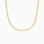 Collier Ivria Argent Dor&eacute; A L'Or 750/1000 - Bijoux sans pierre Femme | Histoire d&rsquo;Or