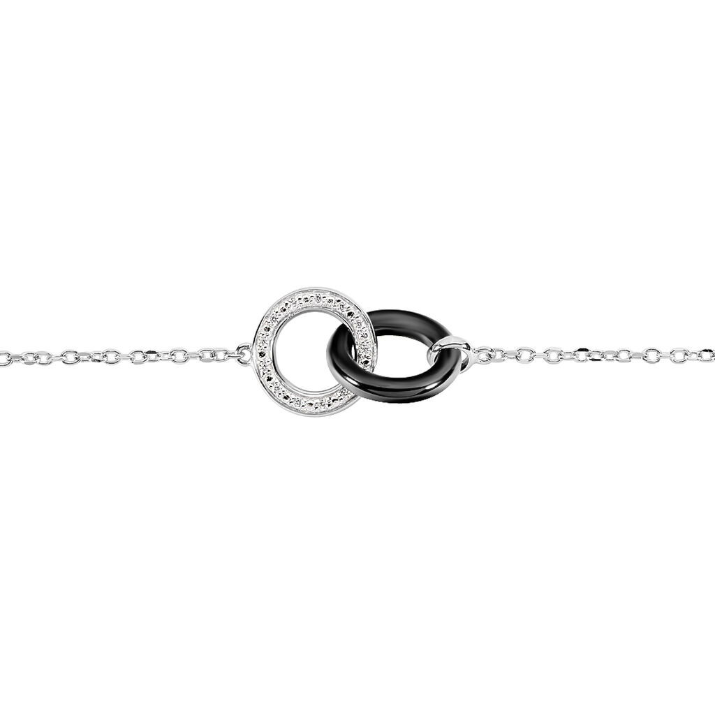 Bracelet Dina Argent Blanc Céramique Et Oxyde De Zirconium -  Femme | Histoire d’Or