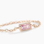 Bague Lipa Argent Rose Oxyde De Zirconium - Bagues solitaires Femme | Histoire d&rsquo;Or