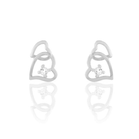 Boucles D'oreilles Pendantes Roma Argent Blanc Oxyde De Zirconium - Boucles d'oreilles fantaisie Femme | Histoire d’Or