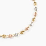 Collier Dami Maille Grain De Cafe Or Tricolore - Chaines Homme | Histoire d&rsquo;Or