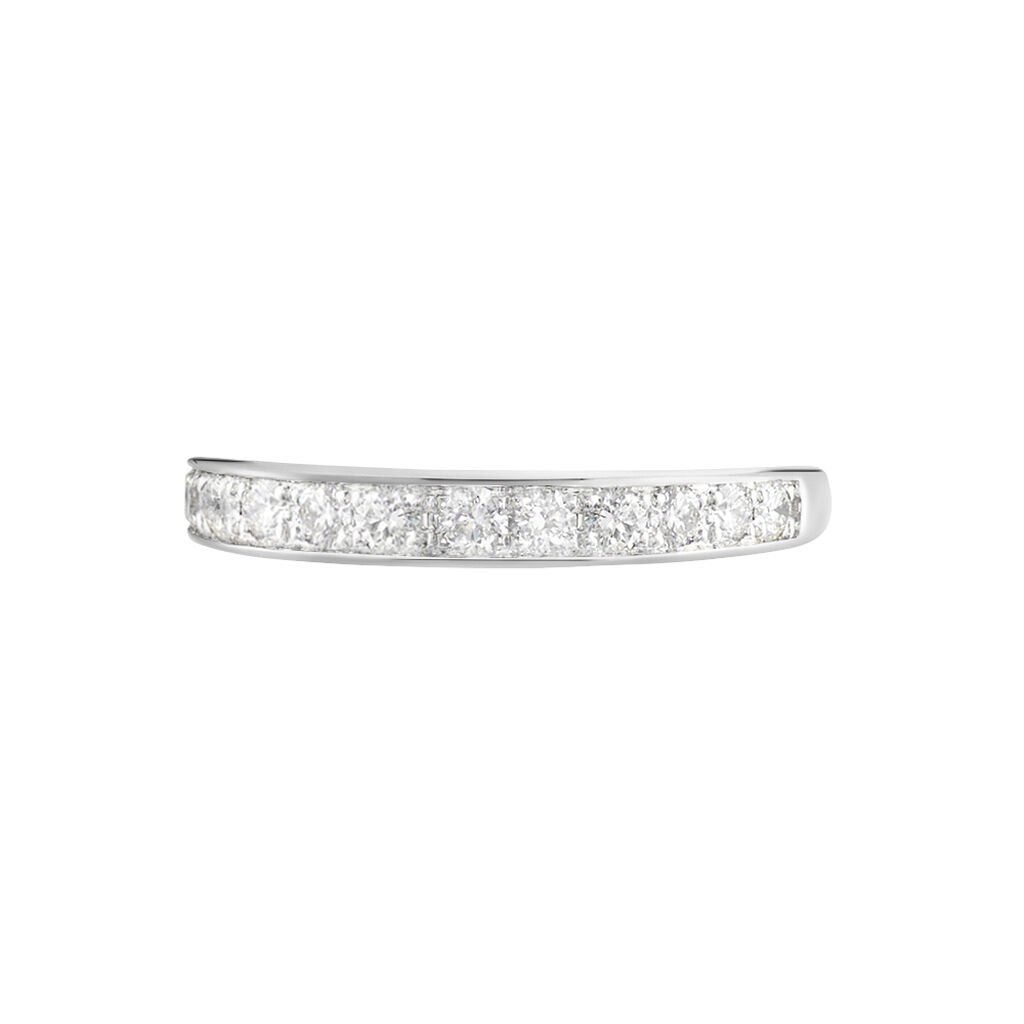 Demi Alliance Juliette Platine Blanc Diamant - Alliances Femme | Histoire d’Or