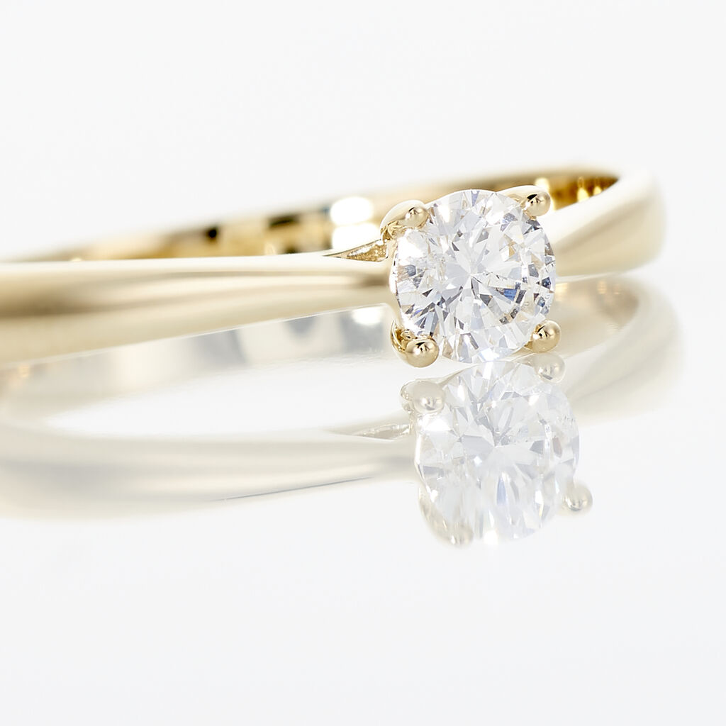 Bague Solitaire Victoria Or Jaune Diamant - Bagues solitaires Femme | Histoire d&rsquo;Or