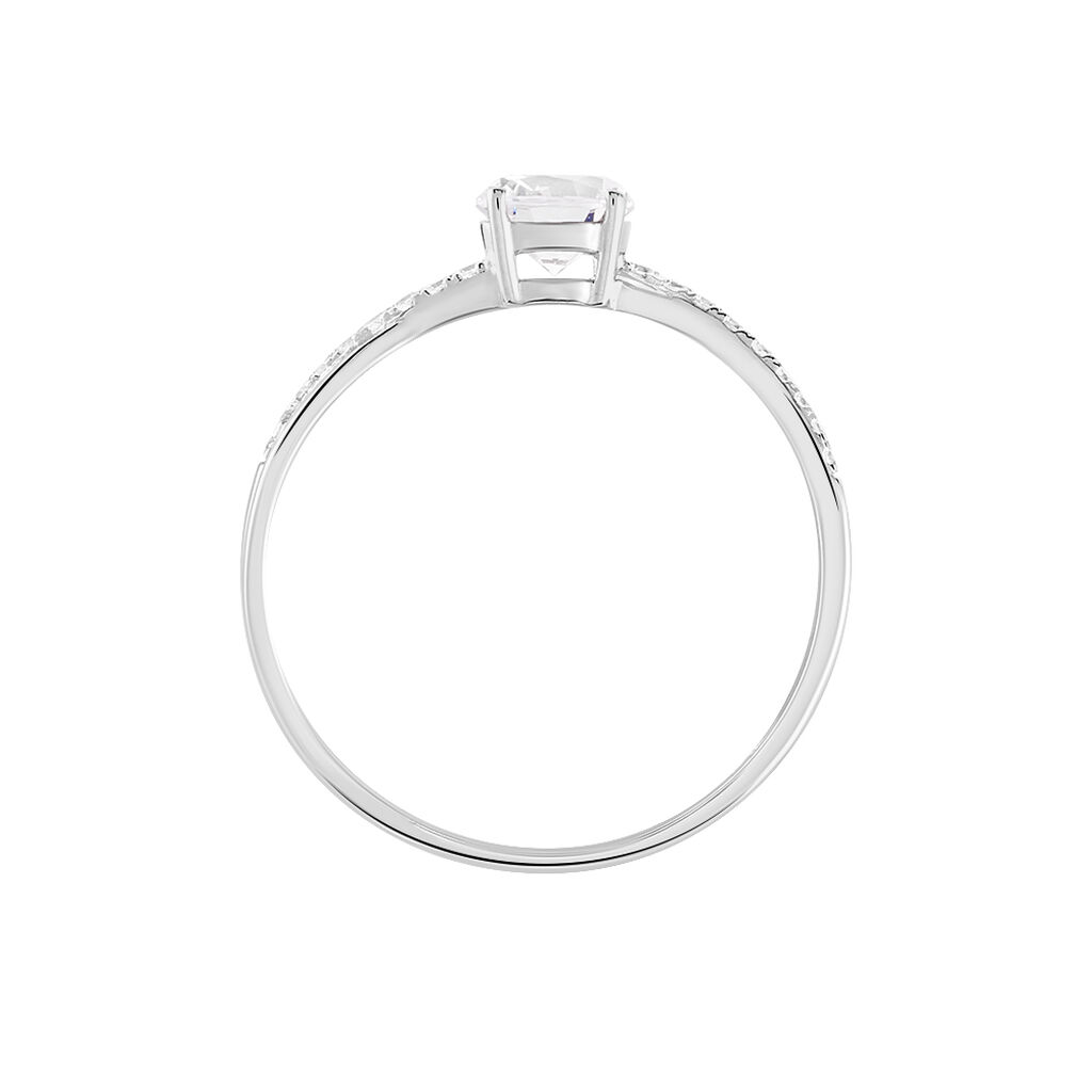 Bague Dana Or Blanc Oxyde De Zirconium - Bagues solitaires Femme | Histoire d’Or